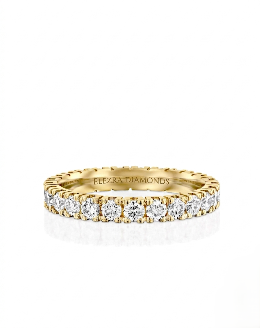 ROUND BRILLIANT CUT NATURAL DIAMONDS ETERNITY RING | 0.08CT - 0.40CT | 18K WHITE GOLD
