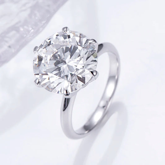 8.56-20.45CT | ROUND CUT LAB DIAMONDS RING | 18K WHITE GOLD