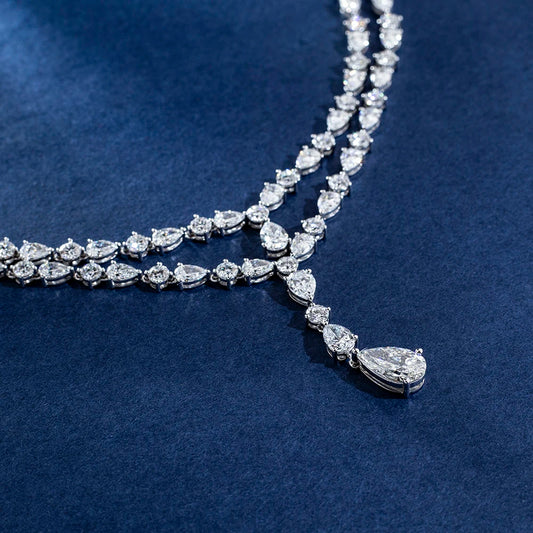 LUXURY LAB GROWN DIAMONDS 45 CARAT SOLITAIRE NECKLACE | 18K SOLID WHITE GOLD