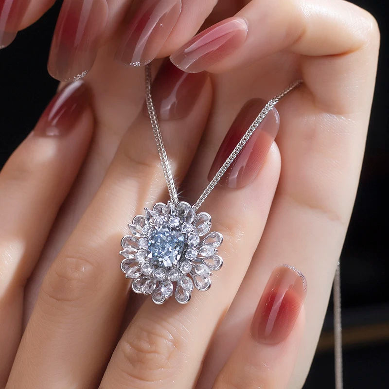 LUXURY 2CT CUSHION CUT LAB GROWN DIAMONDS ENGAGEMENT RING | 18K WHITE GOLD