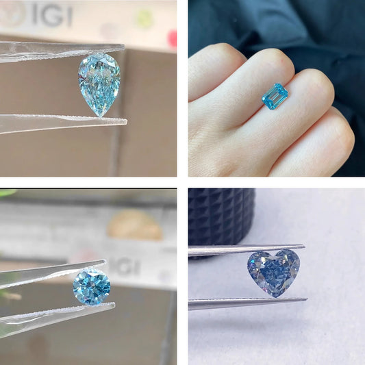 FANCY BLUE CERTIFIED LAB GROWN DIAMONDS | 1CT - 6CT