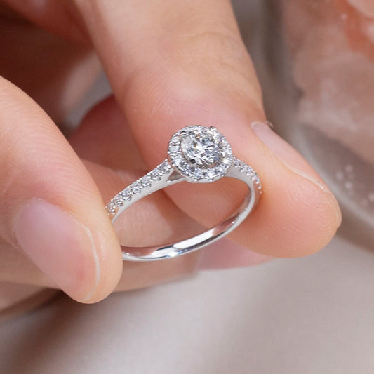 2.5 CARAT ROUND BRILLIANT LAB GROWN DIAMONDS SOLITAIRE RING | 18K WHITE GOLD