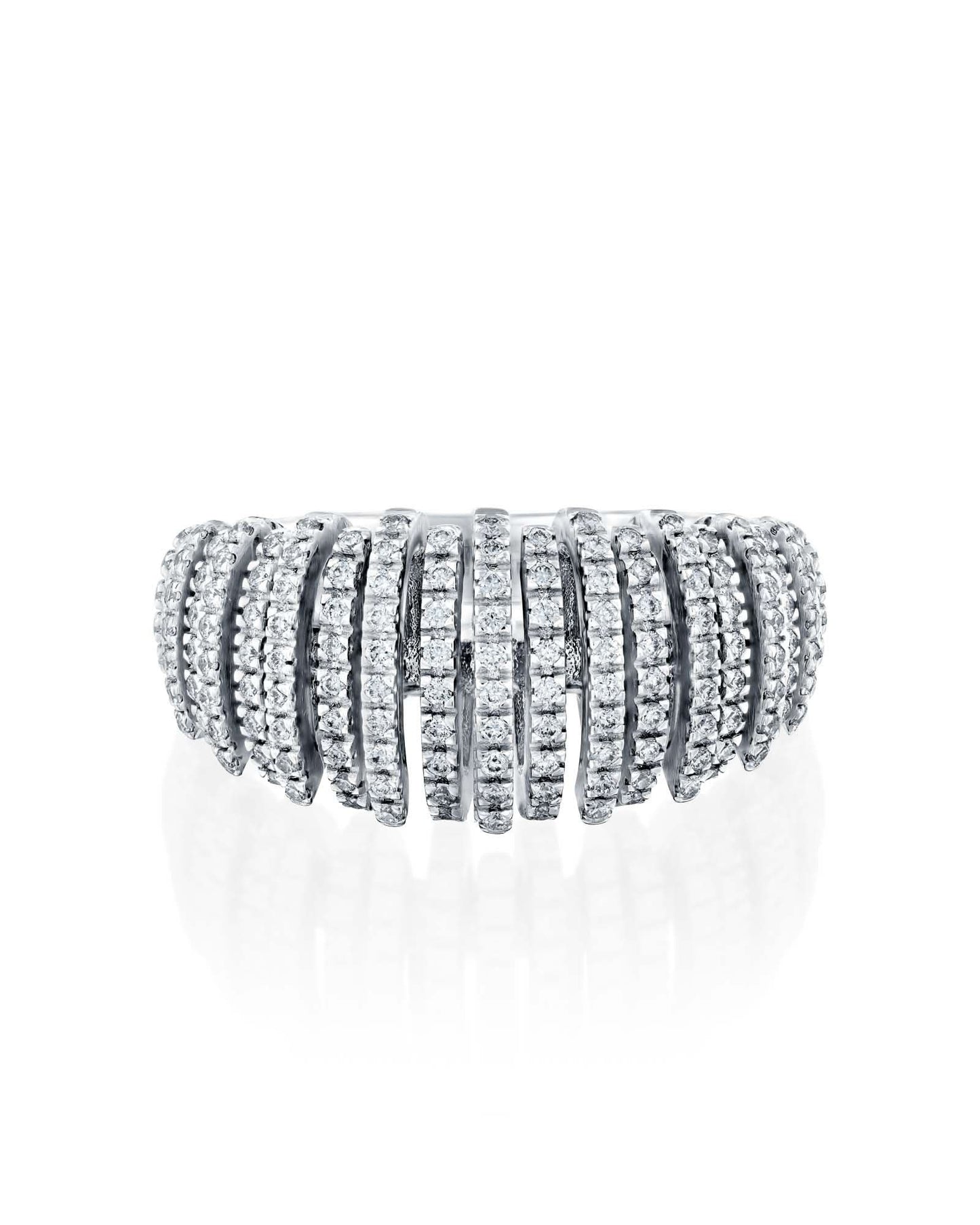 0.55CT NATURAL ROUND BRILLIANT GRADUATED DIAMONDS RING | 9.60G 18K YELLOW GOLD