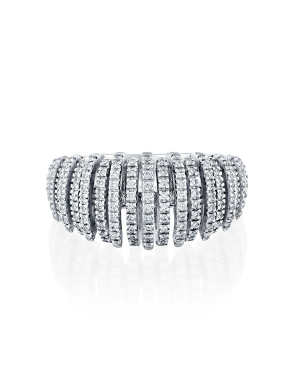 0.55CT NATURAL ROUND BRILLIANT GRADUATED DIAMONDS RING | 9.60G 18K YELLOW GOLD