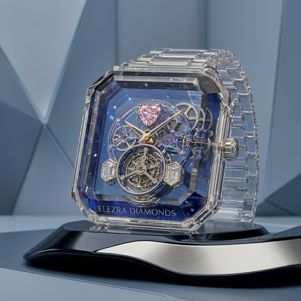 ELEZRA WATCHES | THE CRYSTAL PINK HEART | 11.50CT NATURAL PINK & WHITE DIAMONDS