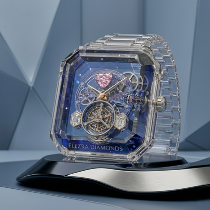 ELEZRA WATCHES | THE CRYSTAL PINK HEART | 11.50CT NATURAL PINK & WHITE DIAMONDS