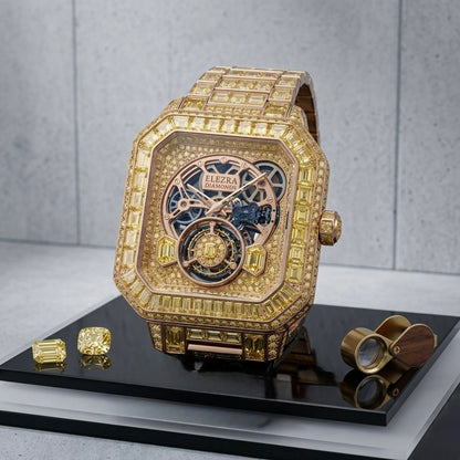 ELEZRA WATCHES | THE GOLDEN EMPEROR | 142.5 CARAT NATURAL DIAMONDS FANCY VIVID YELLOW | 1-OF-1 MASTERPIECE
