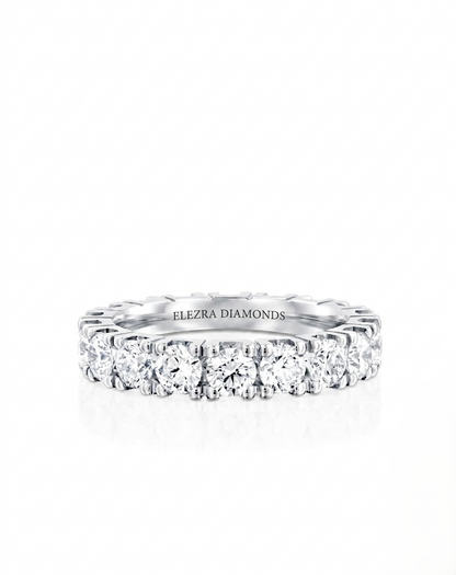 ROUND BRILLIANT CUT NATURAL DIAMONDS ETERNITY RING | 0.08CT - 0.40CT | 18K WHITE GOLD