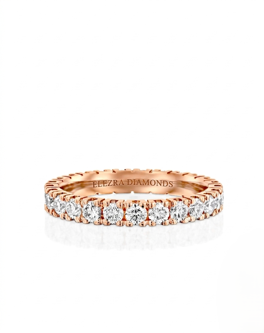 ROUND BRILLIANT CUT NATURAL DIAMONDS ETERNITY RING | 0.08CT - 0.40CT | 18K WHITE GOLD