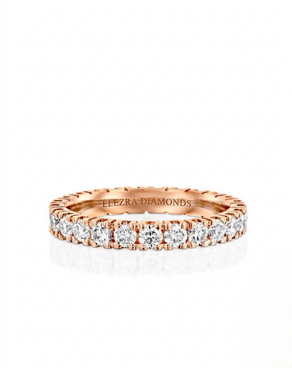 ROUND BRILLIANT CUT NATURAL DIAMONDS ETERNITY RING | 0.08CT - 0.40CT | 18K WHITE GOLD
