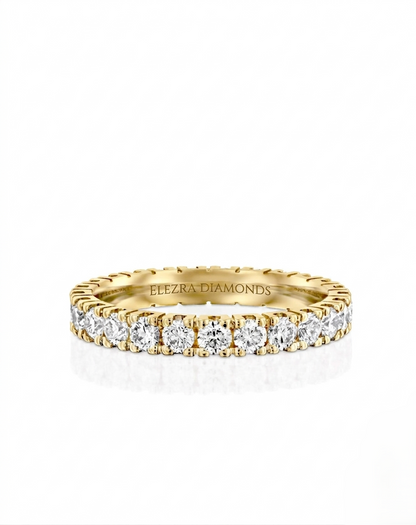 ROUND BRILLIANT CUT NATURAL DIAMONDS ETERNITY RING | 0.08CT - 0.40CT | 18K WHITE GOLD