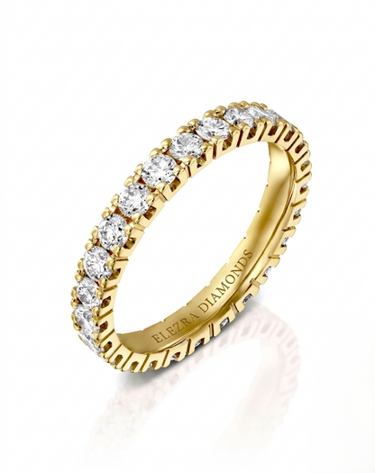 ROUND BRILLIANT CUT NATURAL DIAMONDS ETERNITY RING | 0.08CT - 0.40CT | 18K WHITE GOLD