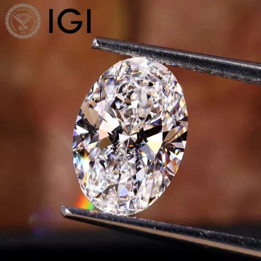 PREMIUM OVAL CUT LAB GROWN DIAMONDS | 1CT - 5CT | IGI CERTIFIED