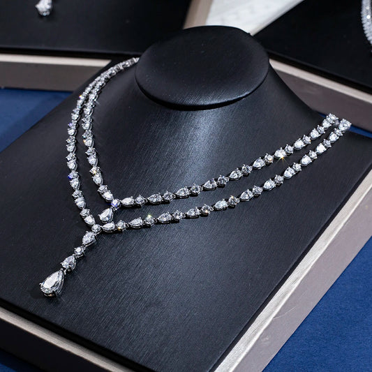LUXURY LAB GROWN DIAMONDS 45 CARAT SOLITAIRE NECKLACE | 18K SOLID WHITE GOLD