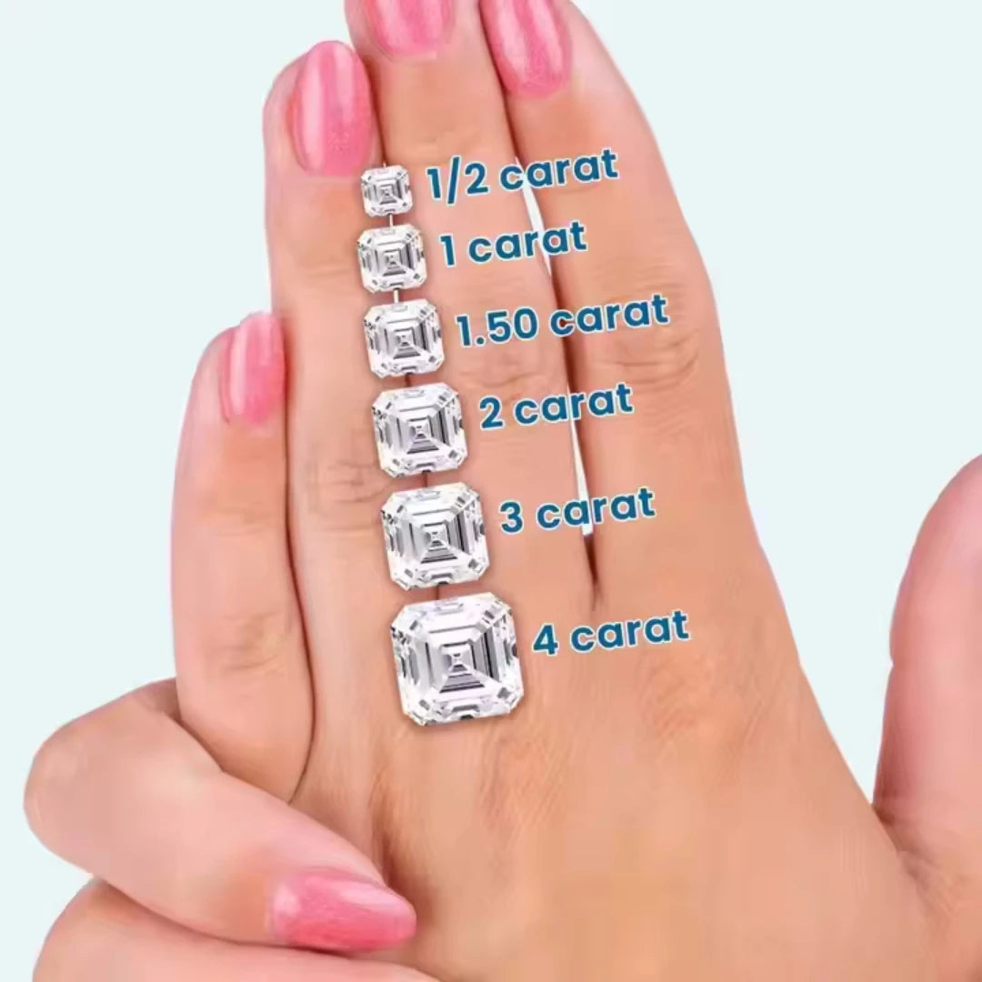 IGI Certified Asscher Cut Lab-Grown- D Color VVS2 (1ct - 5ct)