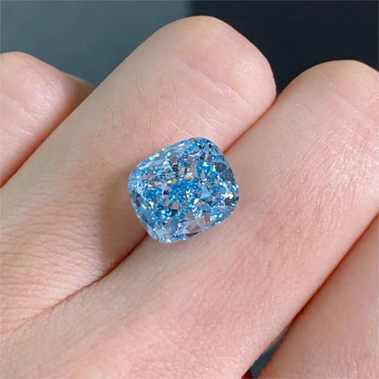 5.83 CARAT ELONGATED BLUE VIVID CUSHION CUT DIAMOND | IGI CERTIFIED