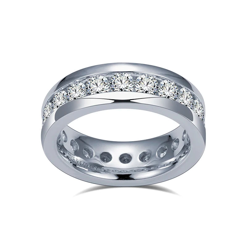 MEN'S MULTI-STONE 3.06 CARAT LAB GROWN DIAMONDS RING | 18K WHITE GOLD