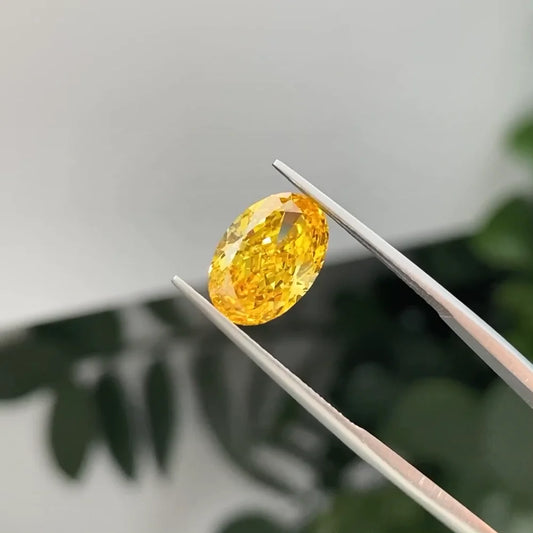 3.38 CARAT FANCY VIVID ORANGY YELLOW OVAL LAB DIAMOND | IGI CERTIFIED