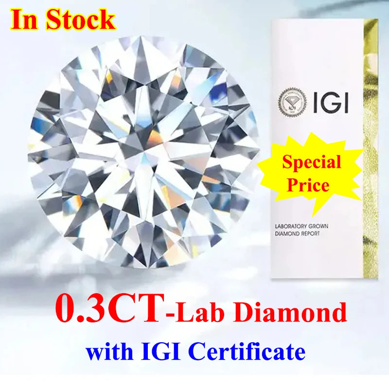 PREMIUM ROUND BRILLIANT LAB GROWN DIAMONDS |0.3CT - 5CT | GIA & IGI CERTIFIED