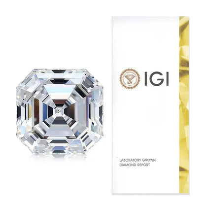 IGI Certified Asscher Cut Lab-Grown- D Color VVS2 (1ct - 5ct)