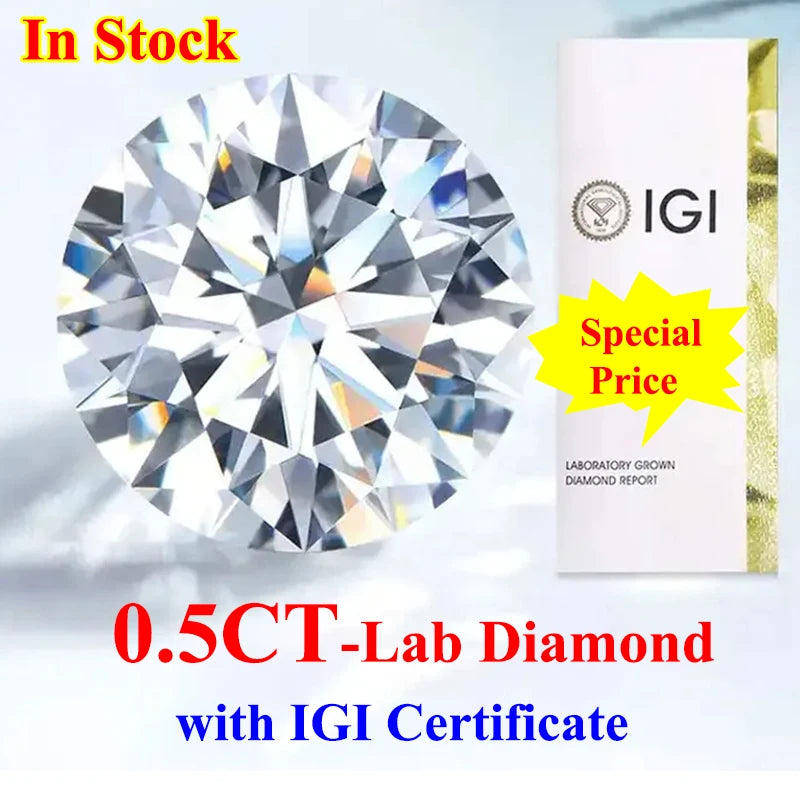 PREMIUM ROUND BRILLIANT LAB GROWN DIAMONDS |0.3CT - 5CT | GIA & IGI CERTIFIED