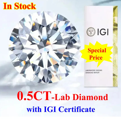 PREMIUM ROUND BRILLIANT LAB GROWN DIAMONDS |0.3CT - 5CT | GIA & IGI CERTIFIED
