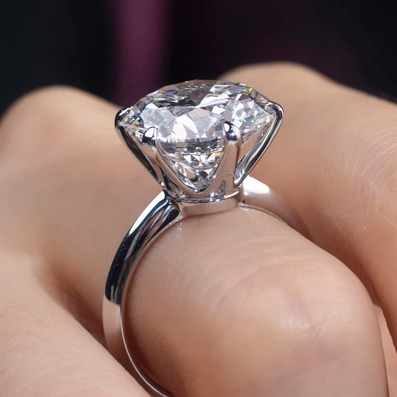 8.56-20.45CT | ROUND CUT LAB DIAMONDS RING | 18K WHITE GOLD