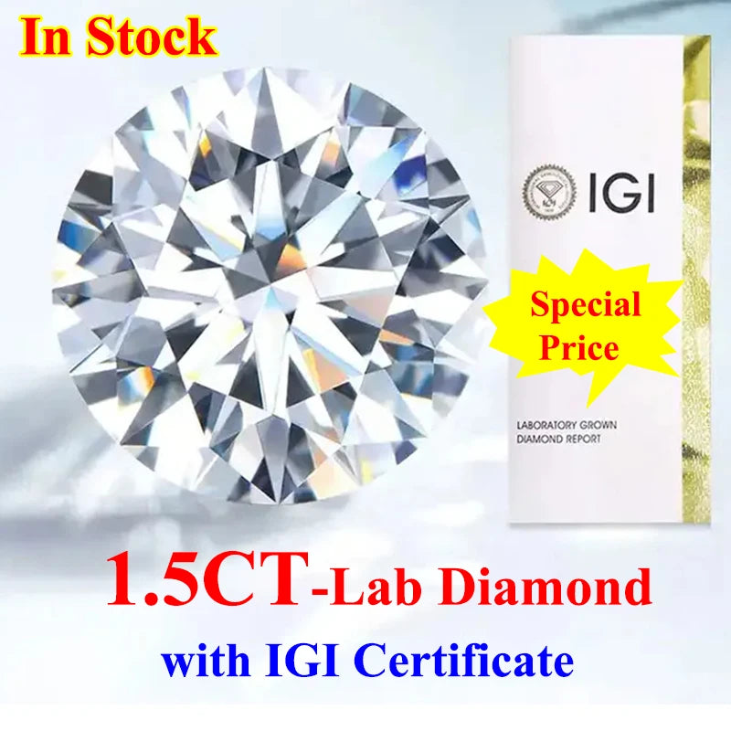 PREMIUM ROUND BRILLIANT LAB GROWN DIAMONDS |0.3CT - 5CT | GIA & IGI CERTIFIED