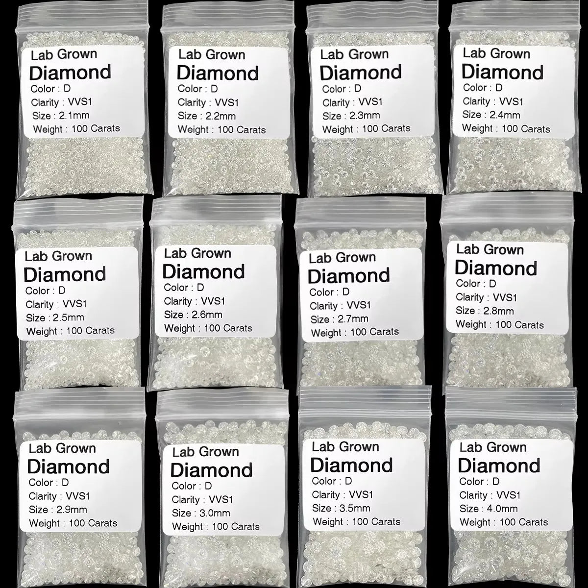 PREMIUM ROUND BRILLIANT MELEE LAB DIAMONDS | DEF-VVS QUALITY