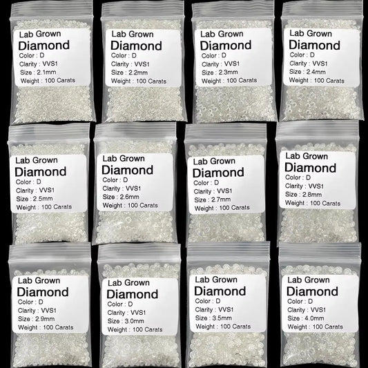 PREMIUM ROUND BRILLIANT MELEE LAB DIAMONDS | DEF-VVS QUALITY
