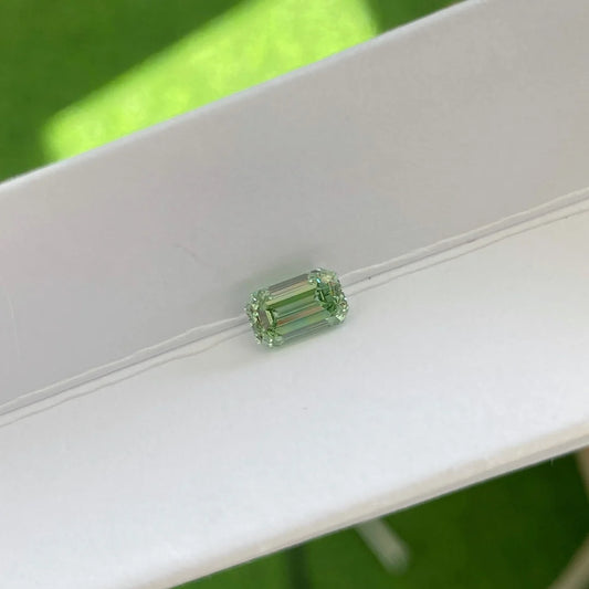 1.26CT FANCY INTENSE GREEN EMERALD CUT LAB DIAMOND | IGI CERTIFIED
