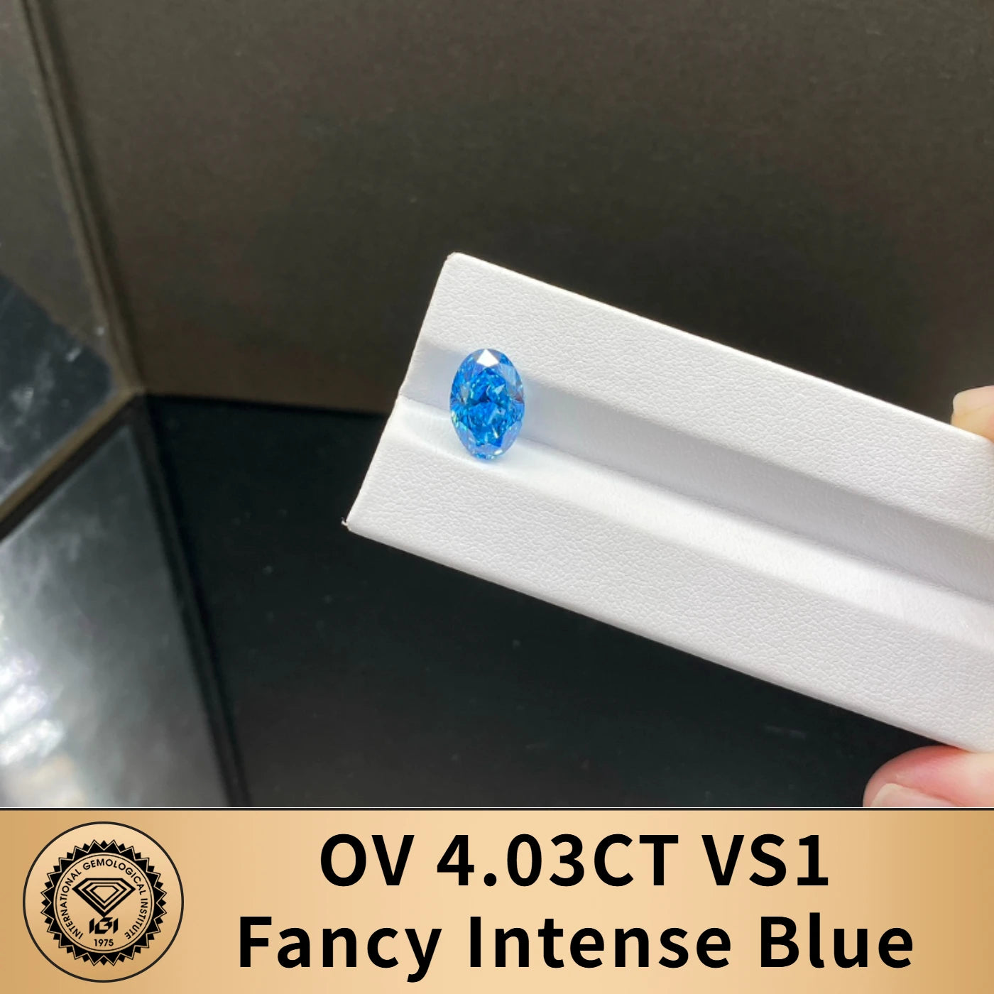 Blue Color Lab Grown Diamonds With IGI Certificate 2ct 3ct 4ct 5ct 6ct 8ct 9ct VS VVS CVD Fancy Colored Diamond