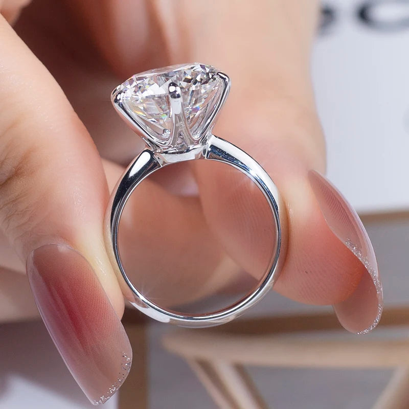 8.56-20.45CT | ROUND CUT LAB DIAMONDS RING | 18K WHITE GOLD