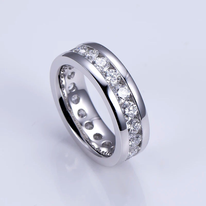 MEN'S MULTI-STONE 3.06 CARAT LAB GROWN DIAMONDS RING | 18K WHITE GOLD