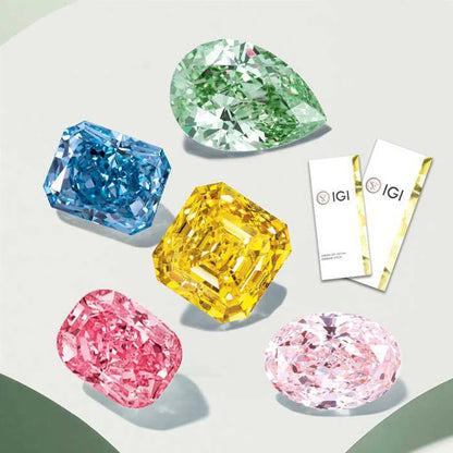 FANCY GREEN CUSHION CUT LAB-GROWN DIAMONDS | 1CT - 5CT | IGI CERTIFIED