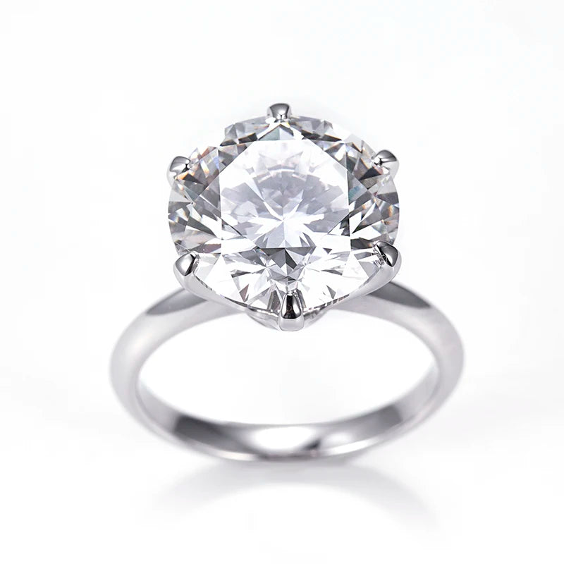 8.56-20.45CT | ROUND CUT LAB DIAMONDS RING | 18K WHITE GOLD