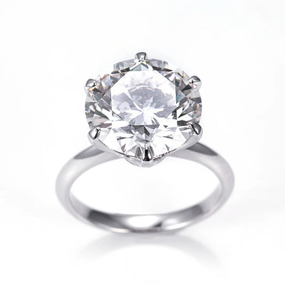 8.56-20.45CT | ROUND CUT LAB DIAMONDS RING | 18K WHITE GOLD