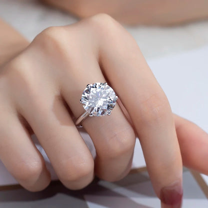 8.56-20.45CT | ROUND CUT LAB DIAMONDS RING | 18K WHITE GOLD