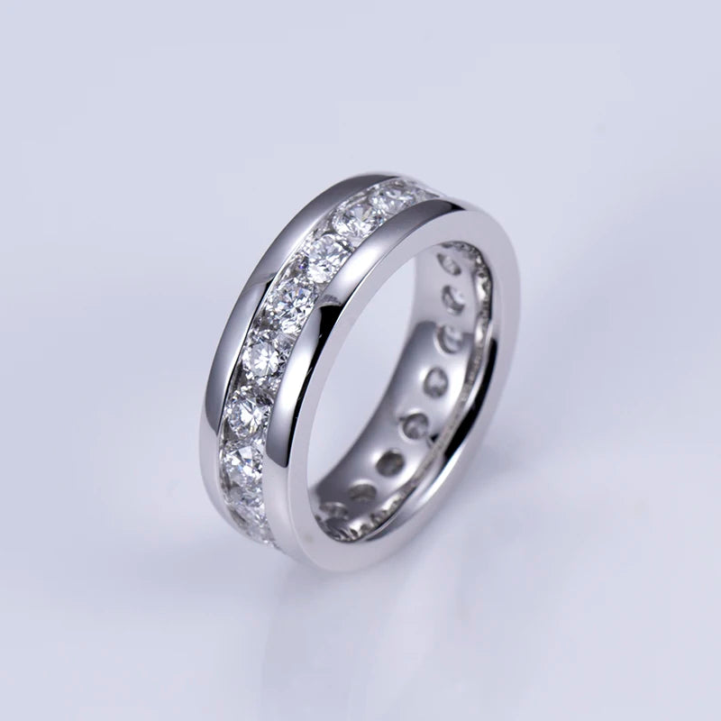MEN'S MULTI-STONE 3.06 CARAT LAB GROWN DIAMONDS RING | 18K WHITE GOLD