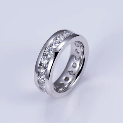 MEN'S MULTI-STONE 3.06 CARAT LAB GROWN DIAMONDS RING | 18K WHITE GOLD