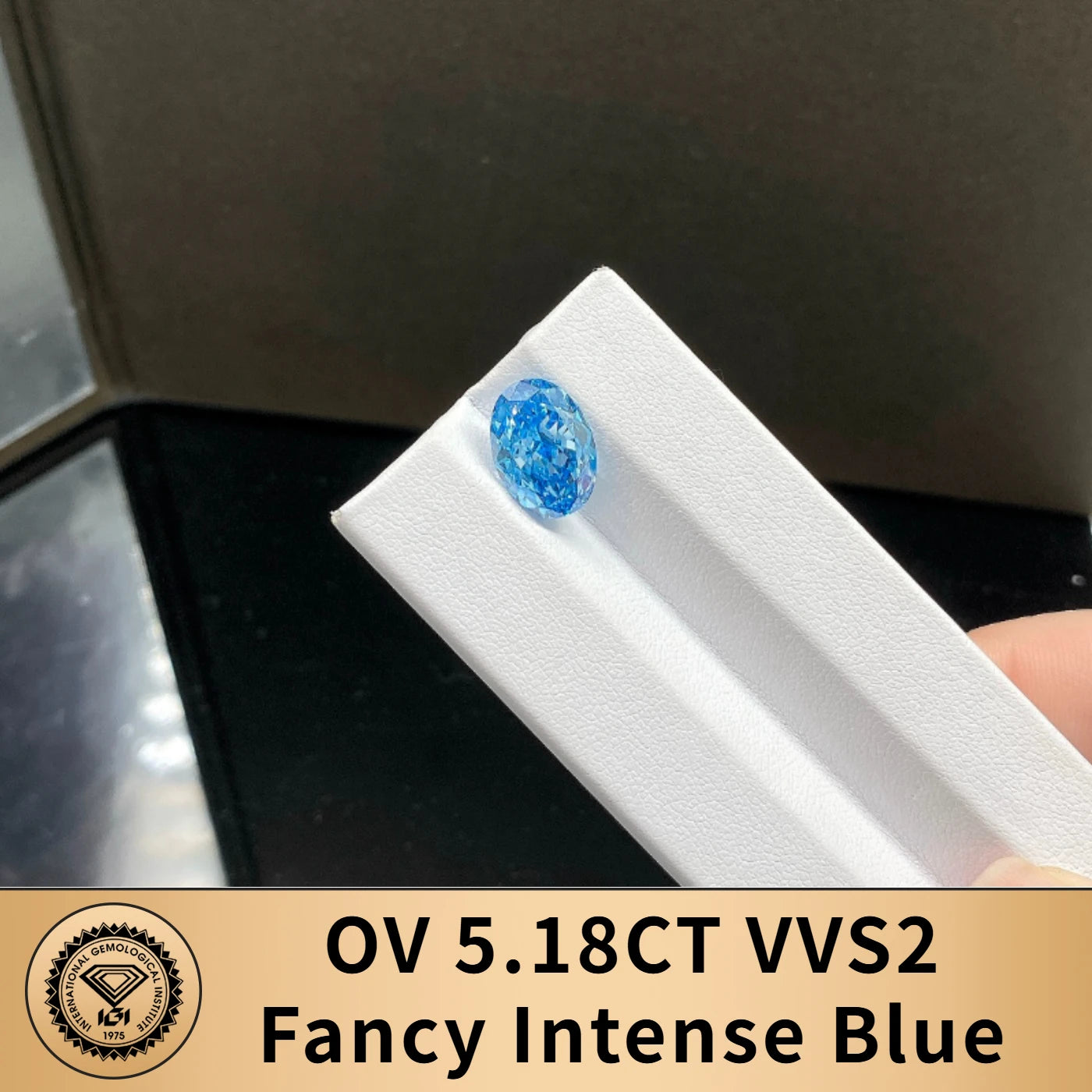 Blue Color Lab Grown Diamonds With IGI Certificate 2ct 3ct 4ct 5ct 6ct 8ct 9ct VS VVS CVD Fancy Colored Diamond