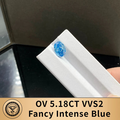 Blue Color Lab Grown Diamonds With IGI Certificate 2ct 3ct 4ct 5ct 6ct 8ct 9ct VS VVS CVD Fancy Colored Diamond