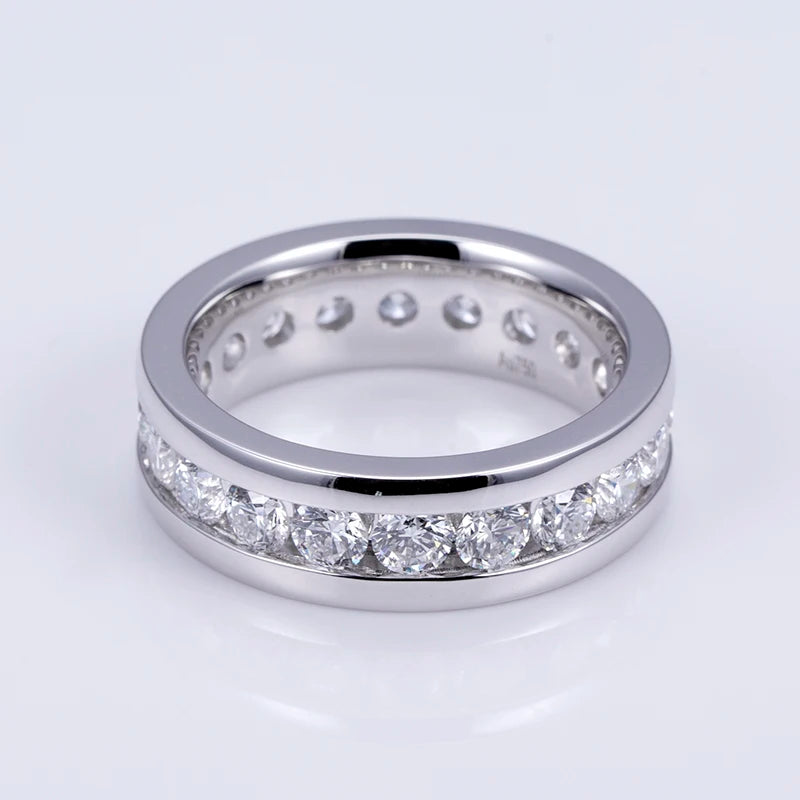 MEN'S MULTI-STONE 3.06 CARAT LAB GROWN DIAMONDS RING | 18K WHITE GOLD