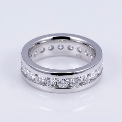 MEN'S MULTI-STONE 3.06 CARAT LAB GROWN DIAMONDS RING | 18K WHITE GOLD