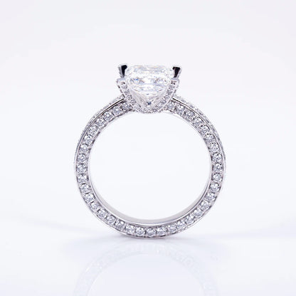 CLASSIC PRINCESS CUT LAB-GROWN DIAMONDS | 3CT-20CT ENGAGEMENT RING | 18K WHITE GOLD