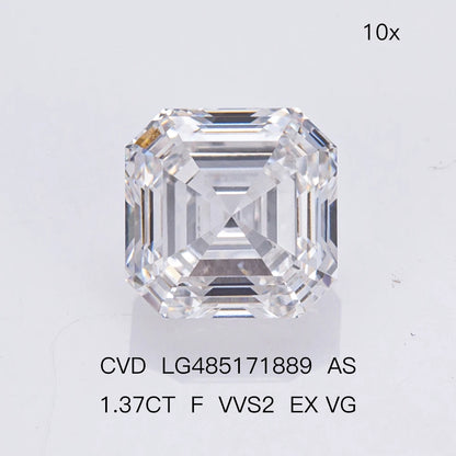 IGI Certified Asscher Cut Lab-Grown- D Color VVS2 (1ct - 5ct)