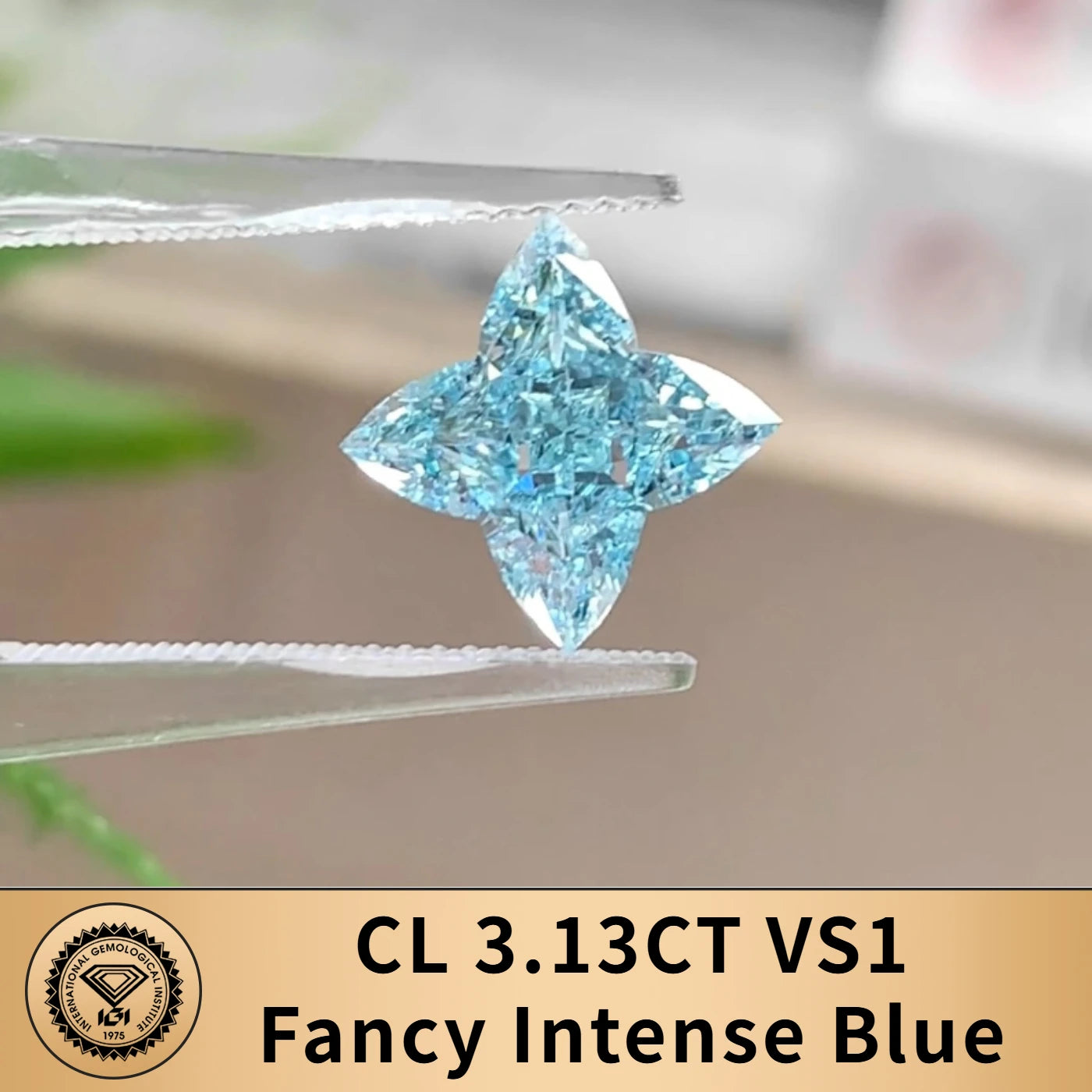 Blue Color Lab Grown Diamonds With IGI Certificate 2ct 3ct 4ct 5ct 6ct 8ct 9ct VS VVS CVD Fancy Colored Diamond
