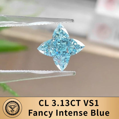 Blue Color Lab Grown Diamonds With IGI Certificate 2ct 3ct 4ct 5ct 6ct 8ct 9ct VS VVS CVD Fancy Colored Diamond