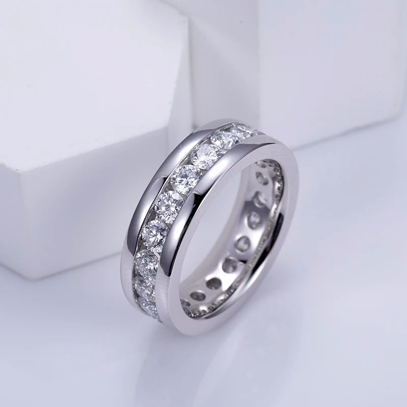 MEN'S MULTI-STONE 3.06 CARAT LAB GROWN DIAMONDS RING | 18K WHITE GOLD