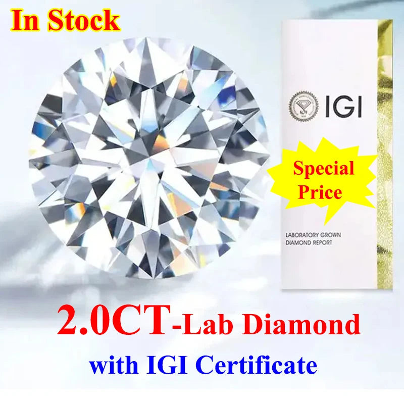 PREMIUM ROUND BRILLIANT LAB GROWN DIAMONDS |0.3CT - 5CT | GIA & IGI CERTIFIED